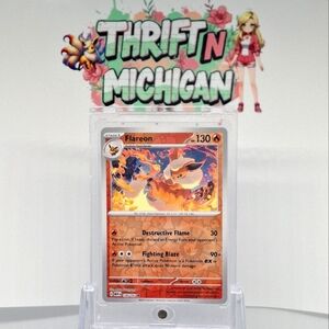 Pokemon Card Flareon Holographic Japanese Eevee Eeveelution Terastal Festival